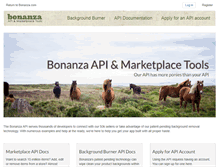 Tablet Screenshot of api.bonanza.com